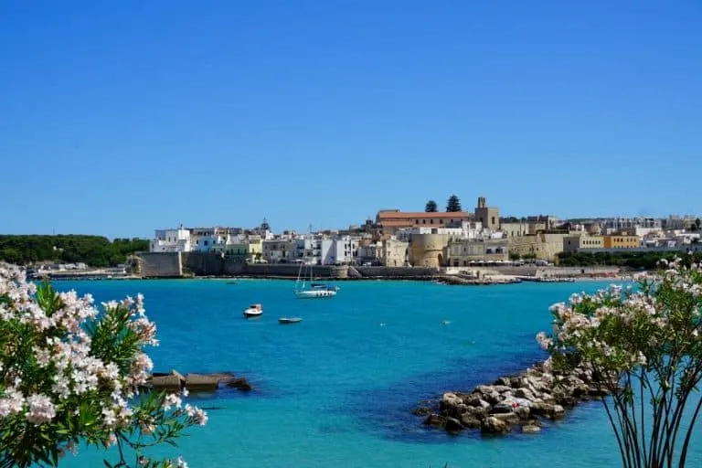 coastal bay with land surrounding it
